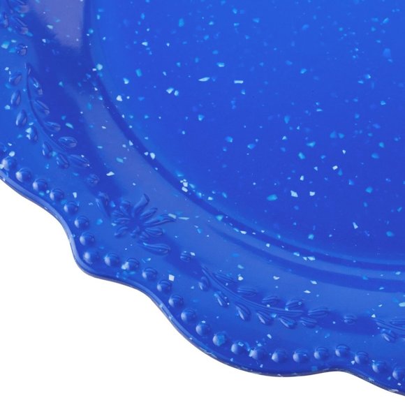 The Pioneer Woman Juliette Dinner Plate 10.7 inch Cobalt Blue Speckle Melamine - Picture 4 of 4
